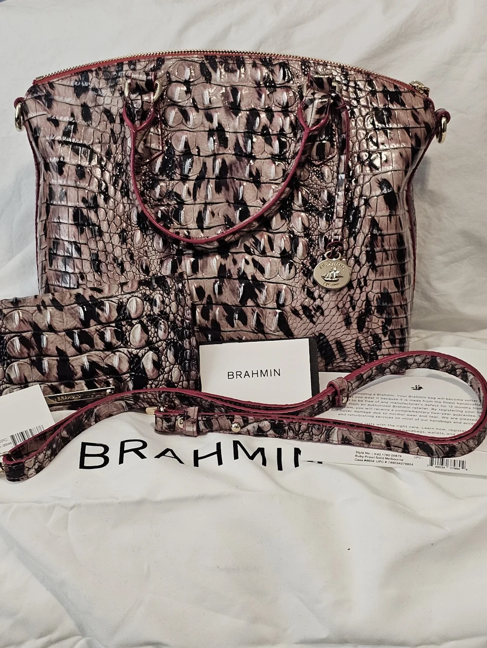 Brahmin Solid Ruby Prowl Duxbury and Ady Wallet - Picture 2 of 10
